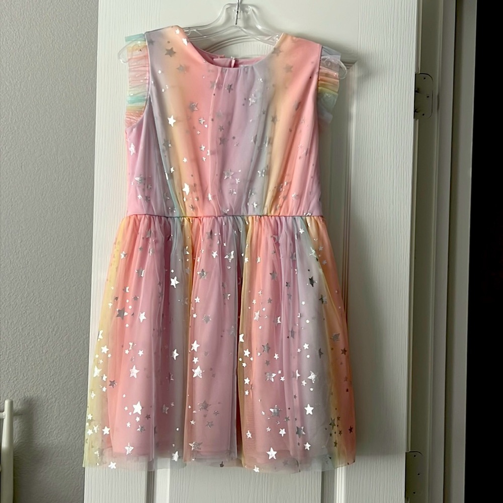 Girls Stars Rainbow Colors Occasion Dress